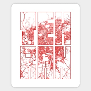 Tehran, Iran City Map Typography - Oriental Magnet